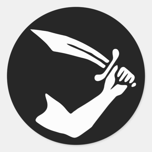 Thomas Tew Ronde Sticker (Voorkant)