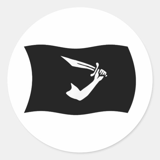 Thomas Tew Vlagsticker Ronde Sticker (Voorkant)