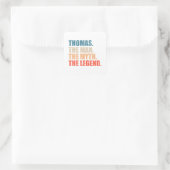 Thomas The Man The Myth The Legend Vierkante Sticker (Tas)