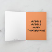 Thomas Turkey Persoonlijke Thanksgiving Kaart (Binnen)
