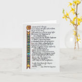 Thomas van Aquino's gebedskalligrafie Keltisch Kaart (Gele Bloem)