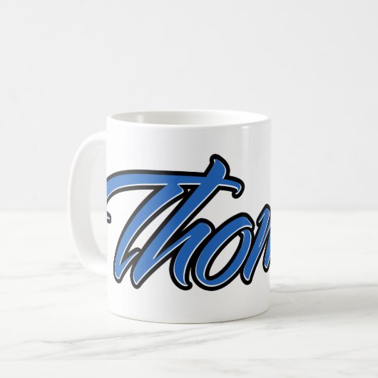 Thomas Vorname Name blue Tasse Kaffeetasse Koffiemok (Voorkant links)