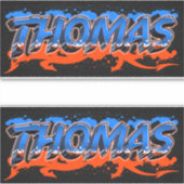 Thomas Vorname Name Graffiti Aufkleber Sticker (Voorkant)