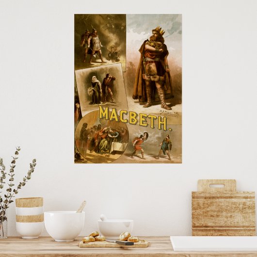 Thomas W. Keene in William Shakespeare's MacBeth Poster (Keuken)