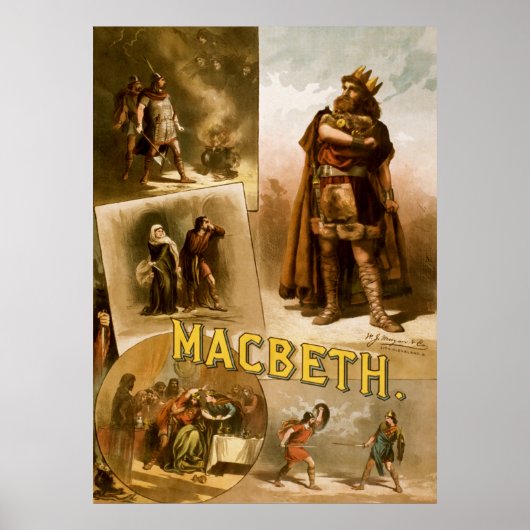 Thomas W. Keene in William Shakespeare's MacBeth Poster (Voorkant)