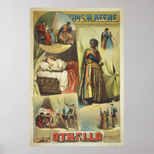 Thomas W. Keene in William Shakespeare's Othello Poster (Voorkant)