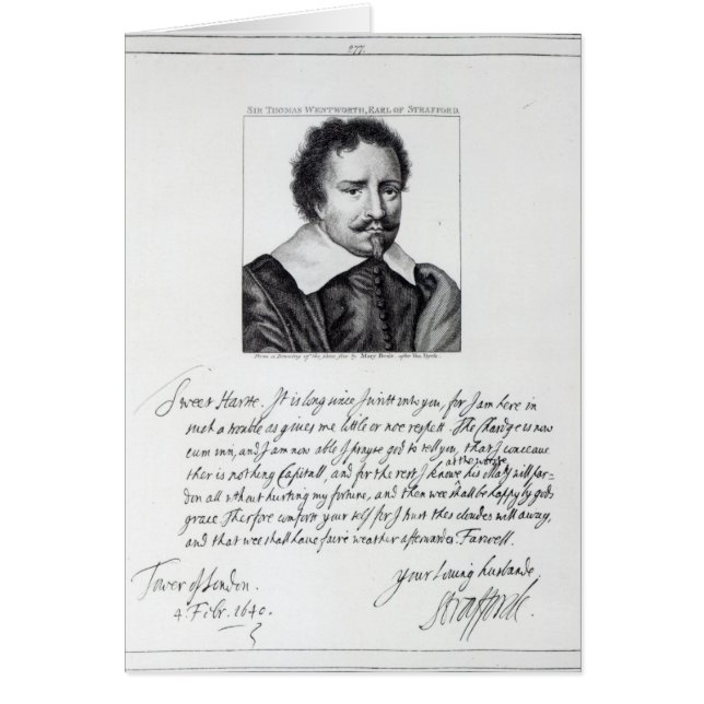Thomas Wentworth, 1st Earl of Strafford (Voorkant)