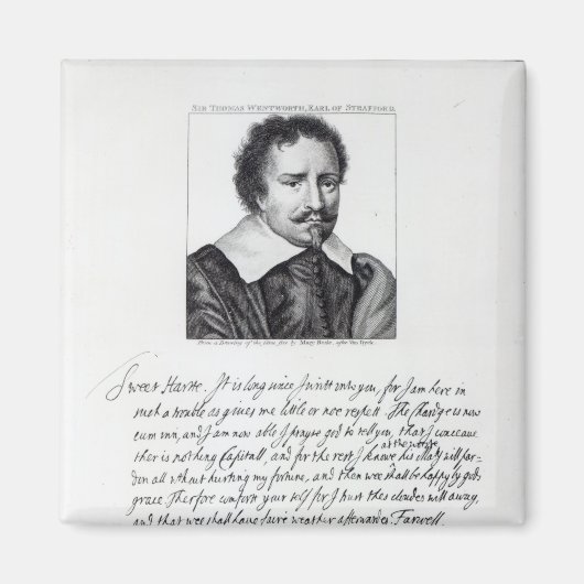 Thomas Wentworth, 1st Earl of Strafford Magneet (Voorkant)