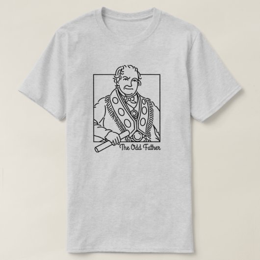 Thomas Wildey "The Odd Father" Monoline Design T-shirt (Design voorkant)