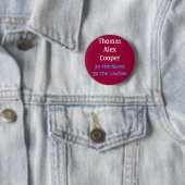 ThomasAlexCooper, 3x de Name3x Leider Ronde Button 5,7 Cm (In situ)