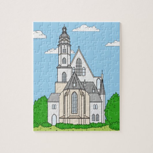 Thomaskirche Leipzig - Johann Sebastian Bach Legpuzzel (Verticaal)