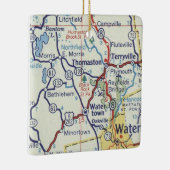 Thomaston CT  map Keramisch Ornament (Rechts)