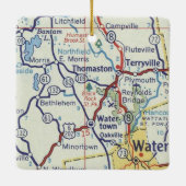 Thomaston CT  map Keramisch Ornament (Achterkant)