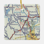 Thomaston CT  map Keramisch Ornament (Voorkant)