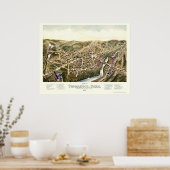 Thomaston, CT Panorama Kaart - 1879 Poster (Keuken)
