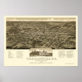 Thomasville, GA Panorama - 1885 Poster (Voorkant)