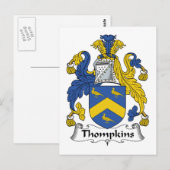 Thompkins Family Crest Briefkaart (Voorkant / Achterkant)