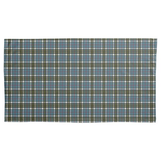 Thompson Blue Original Scottish Tartan Kussensloop (Voorkant-Links)