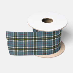 Thompson Blue Scottish Tartan Satijnen Lint