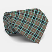 Thompson Clan Hunting Tartan Brown en Blue Plaid Stropdas (Opgerold)