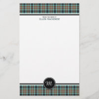 Thompson Clan Hunting Tartan Monogram