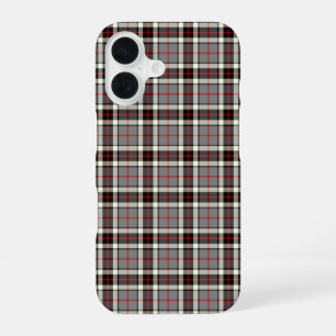 Thompson Clan Jurk Schotse Ruit Grijs en Rood iPhone 16 Hoesje