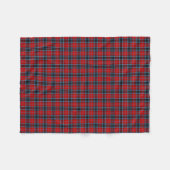 Thompson Clan Rood en Lichtblauw Tartan Fleece Deken (Voorkant (Horizontaal))