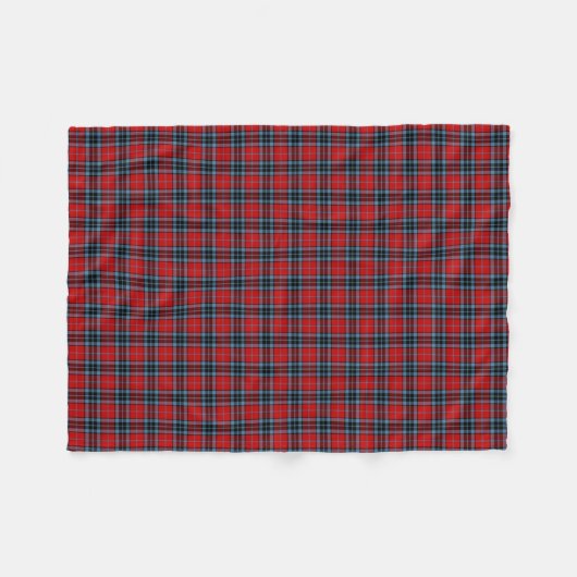 Thompson Clan Rood en Lichtblauw Tartan Fleece Deken (Voorkant (Horizontaal))