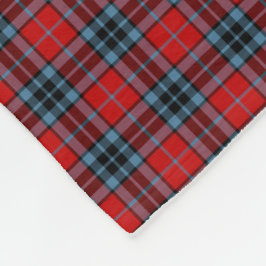 Thompson Clan Rood en Lichtblauw Tartan Fleece Deken