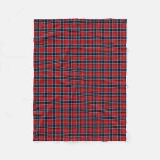 Thompson Clan Rood en Lichtblauw Tartan Fleece Deken (Voorkant)