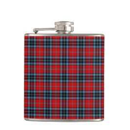 Thompson Clan Tartan Red en Blue Pset Heupfles