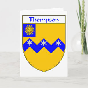 Thompson Coat of Arms/Family Crest Feestdagen Kaart
