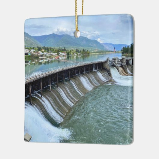 Thompson Falls Dam Keramisch Ornament (Links)