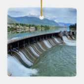 Thompson Falls Dam Keramisch Ornament (Achterkant)