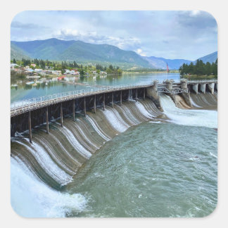 Thompson Falls Dam Vierkante Sticker