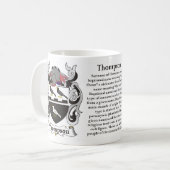 Thompson Family Coat of Arms Mok (Voorkant links)