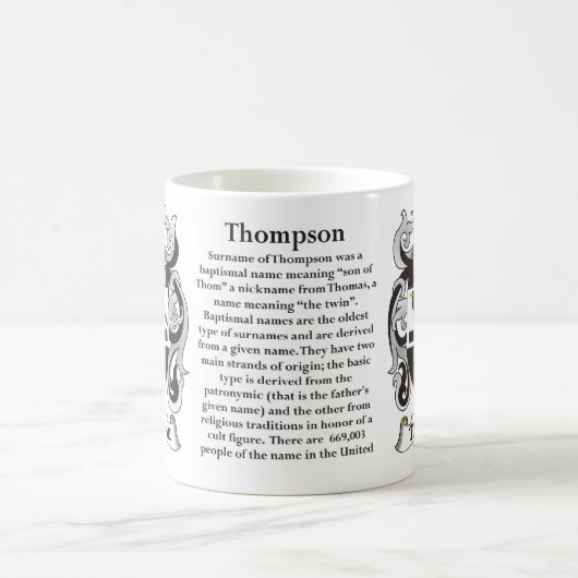 Thompson Family Coat of Arms Mok (Center)