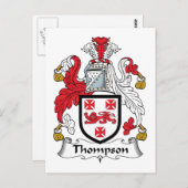 Thompson Family Crest Briefkaart (Voorkant / Achterkant)