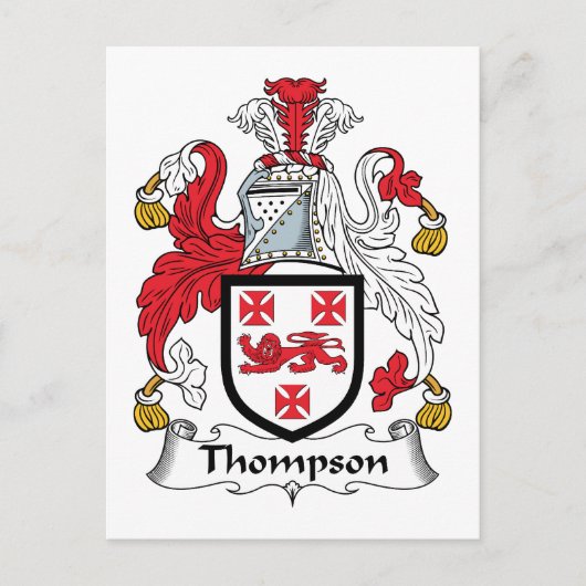 Thompson Family Crest Briefkaart (Voorkant)