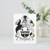 Thompson Family Crest Briefkaart (Staand voorkant)