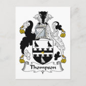 Thompson Family Crest Briefkaart (Voorkant)
