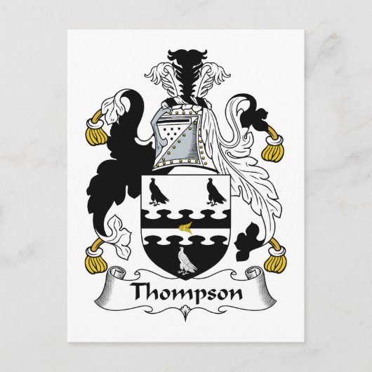 Thompson Family Crest Briefkaart (Voorkant)