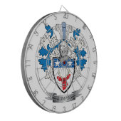 Thompson Family Crest Coat of Arms Dartbord (Voorkant Links)