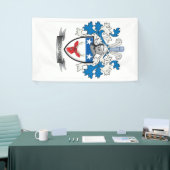 Thompson Family Crest Coat of Arms Spandoek (Beurs)