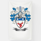 Thompson Family Crest Coat of Arms Spandoek (Verticaal)