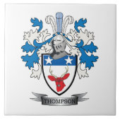 Thompson Family Crest Coat of Arms Tegeltje (Voorkant)
