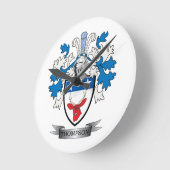 Thompson Family Crest Coat. Ronde Klok (Hoek)