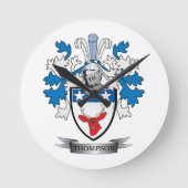 Thompson Family Crest Coat. Ronde Klok (Voorkant)