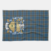 Thompson Family Crest en Tartan (Iers) Theedoek (Horizontaal)