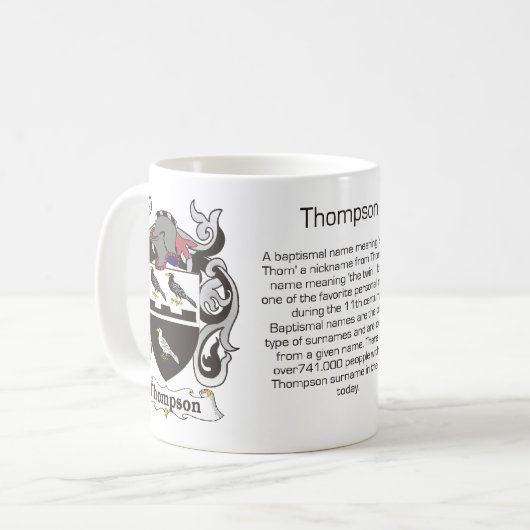 Thompson Family Crest Mok (Voorkant links)